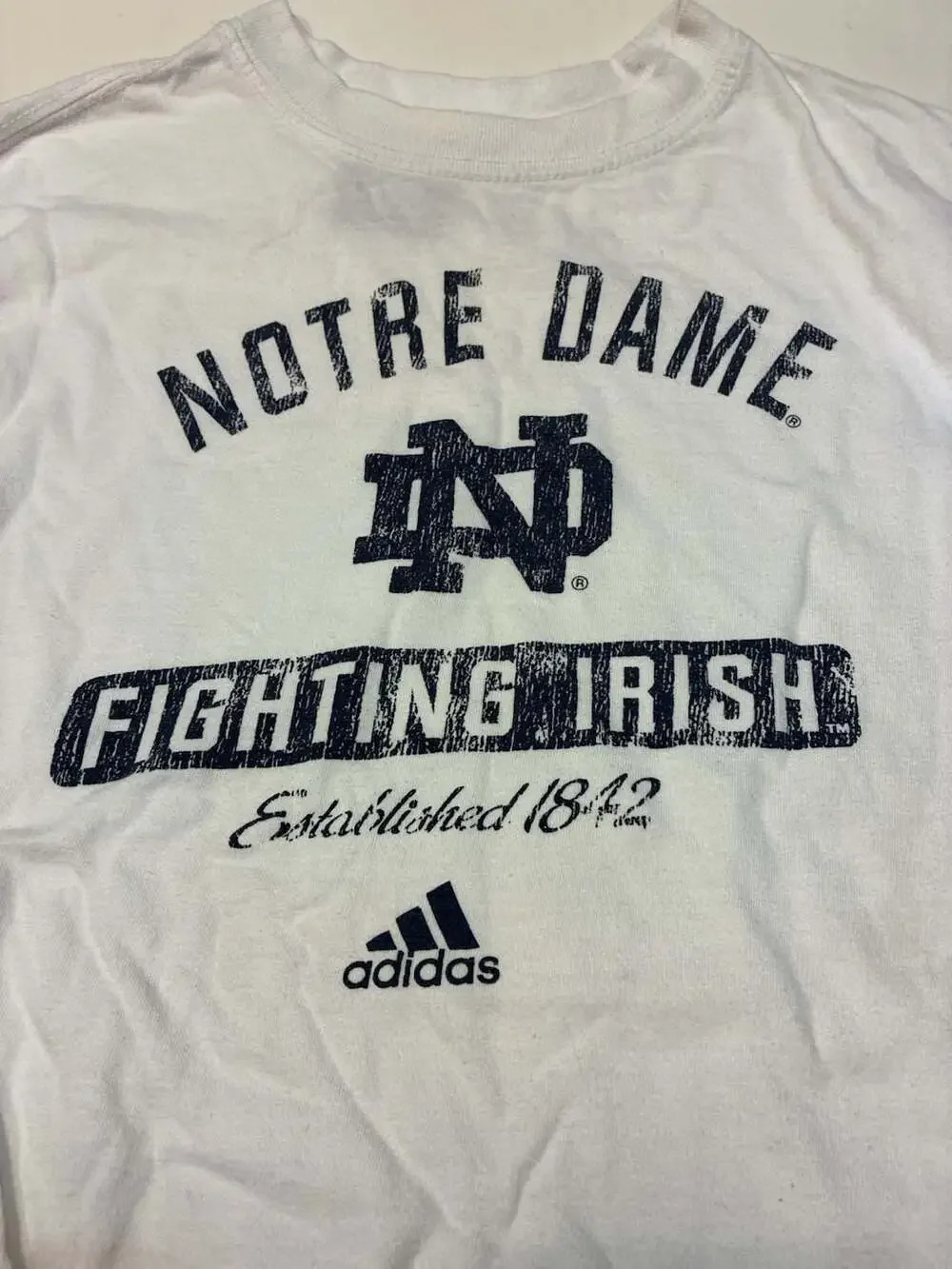Adidas Notre Dame Fighting Irish Established 1842 Long Sleeve T-Shirt